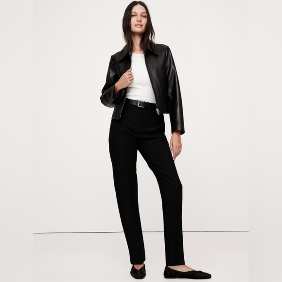 NWT! Banana Republic Black High-Rise Modern Slim Refined Ankle Pant🤎🔹 - Picture 1 of 9